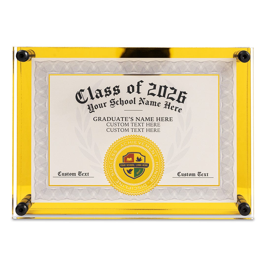 10" Graduation Gift Gold Custom Diploma Plaque - Image 4