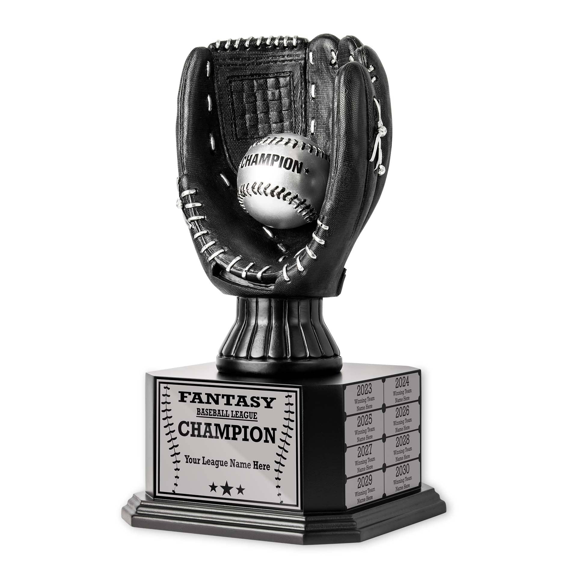 15" Perpetual Baseball Trophy – Black - Image 3