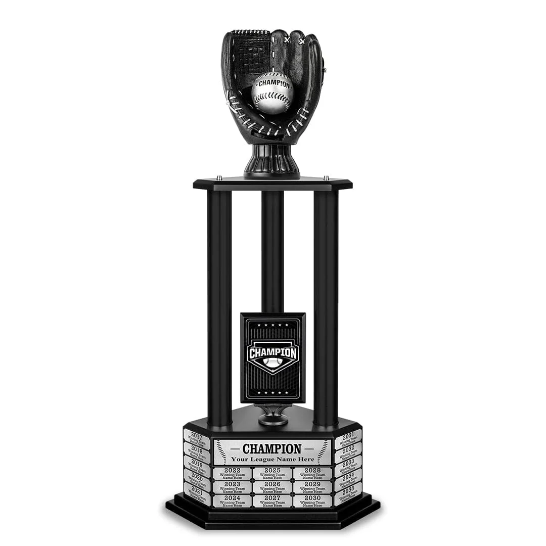 26-36” Black Baseball Trophy - Image 12