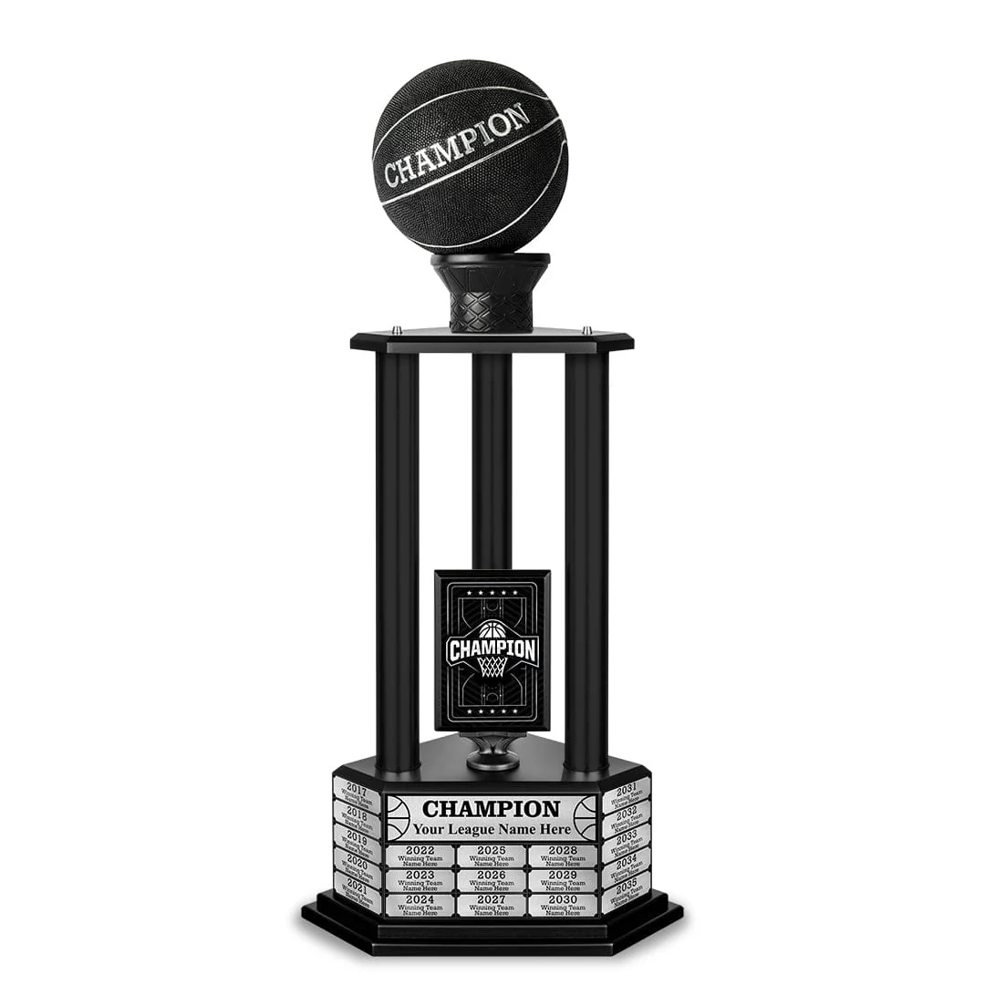 26-36” Black Basketball Trophy - Image 19