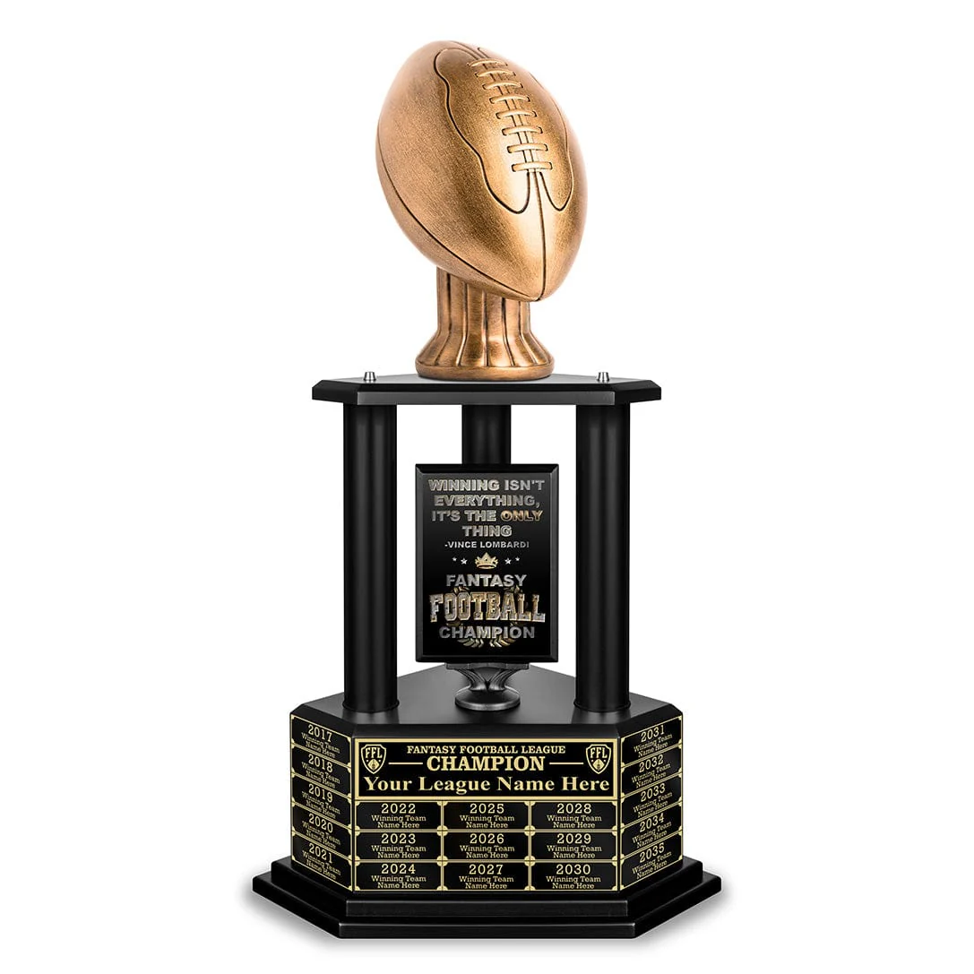 26-56” Antique Gold Football Championship Trophy - Image 3