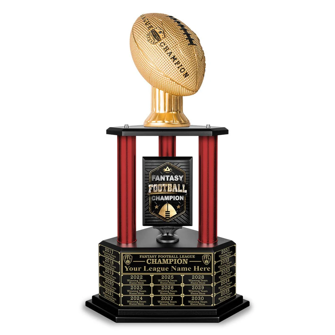 26"-56" Perpetual Fantasy Football Trophy - Gold Football - Image 13