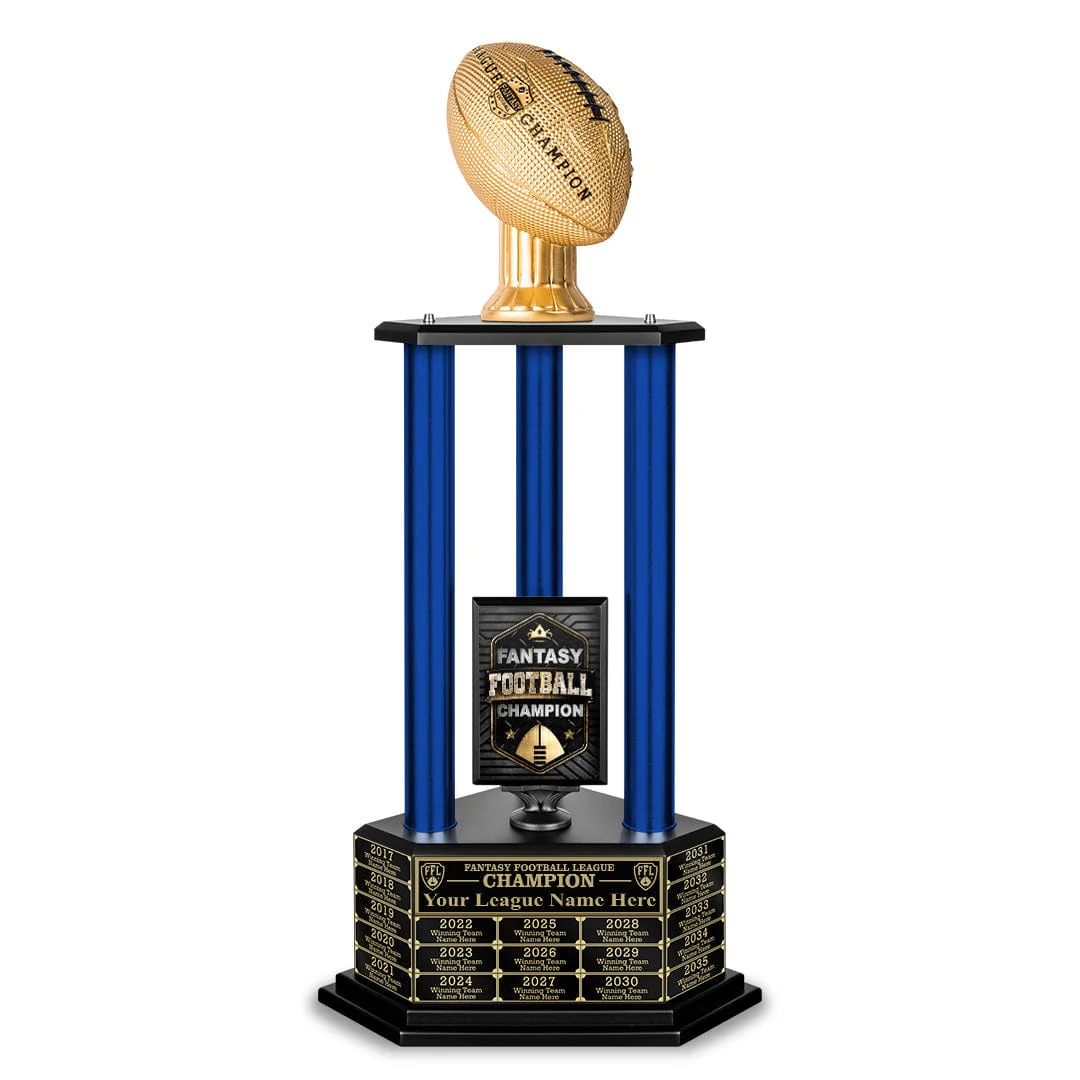26"-56" Perpetual Fantasy Football Trophy - Gold Football - Image 22