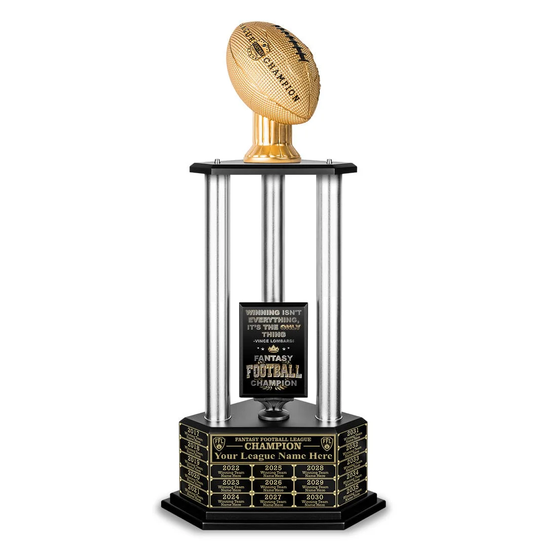 26"-56" Perpetual Fantasy Football Trophy - Gold Football - Image 23
