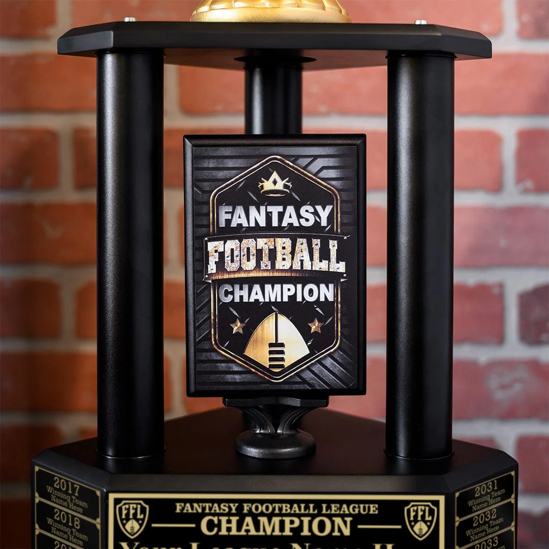 26"-56" Perpetual Fantasy Football Trophy - Gold Football - Image 6