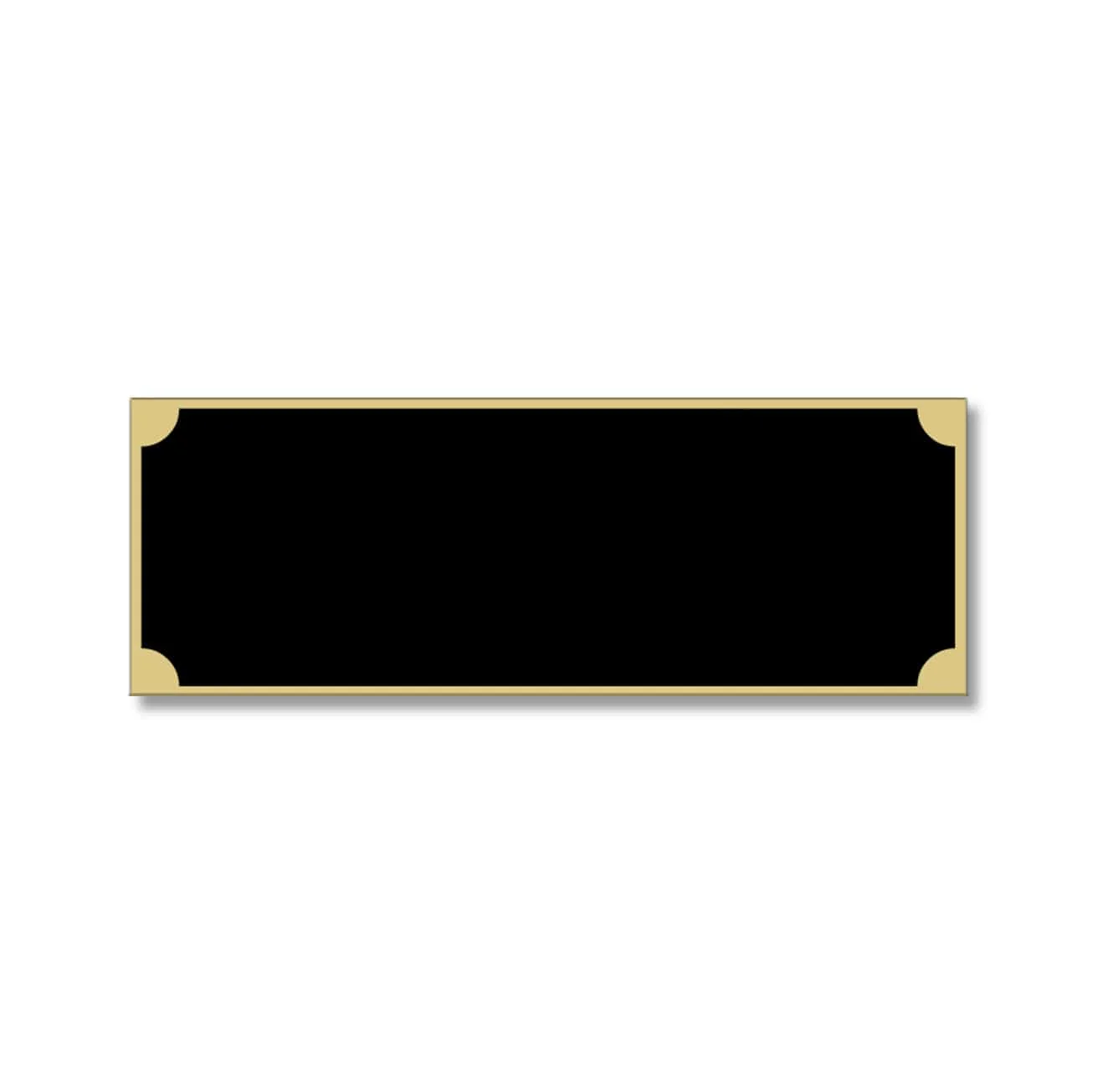 Blank Name Plate - Silver & Black/Gold - Image 6