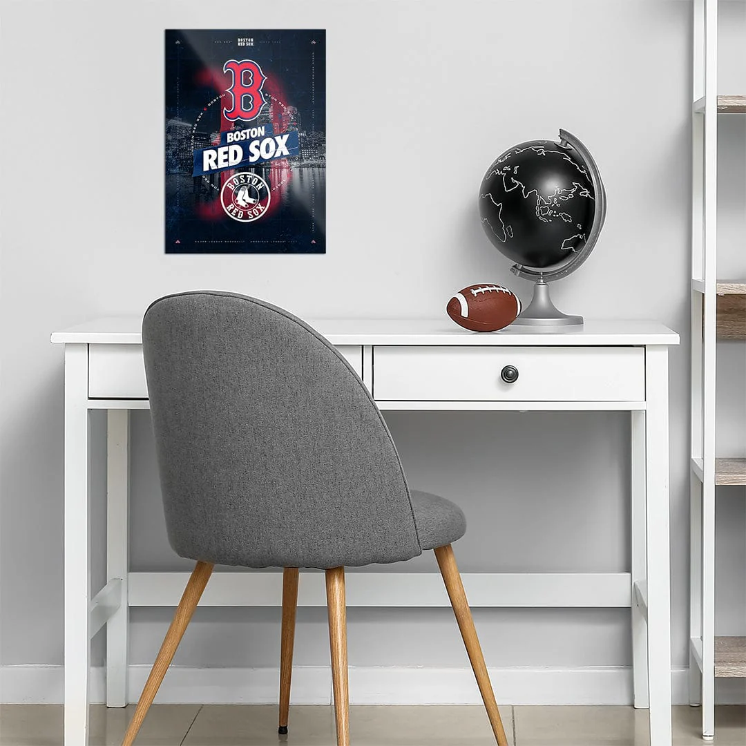 Boston Red Sox City Skyline Stacked - MLB Metal Wall Art - Image 4