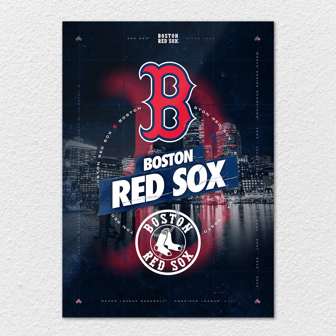 Boston Red Sox City Skyline Stacked - MLB Metal Wall Art - Image 6