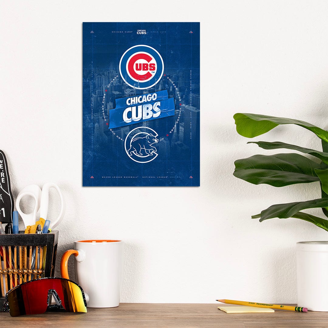 Chicago Cubs City Skyline Stacked - MLB Metal Wall Art - Image 7