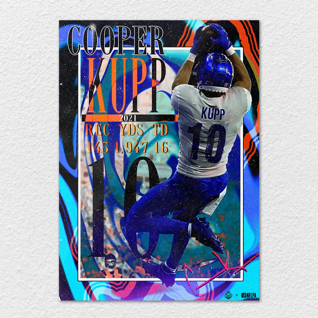 Cooper Kupp Catch Black Blue - Metal Wall Art - Image 6