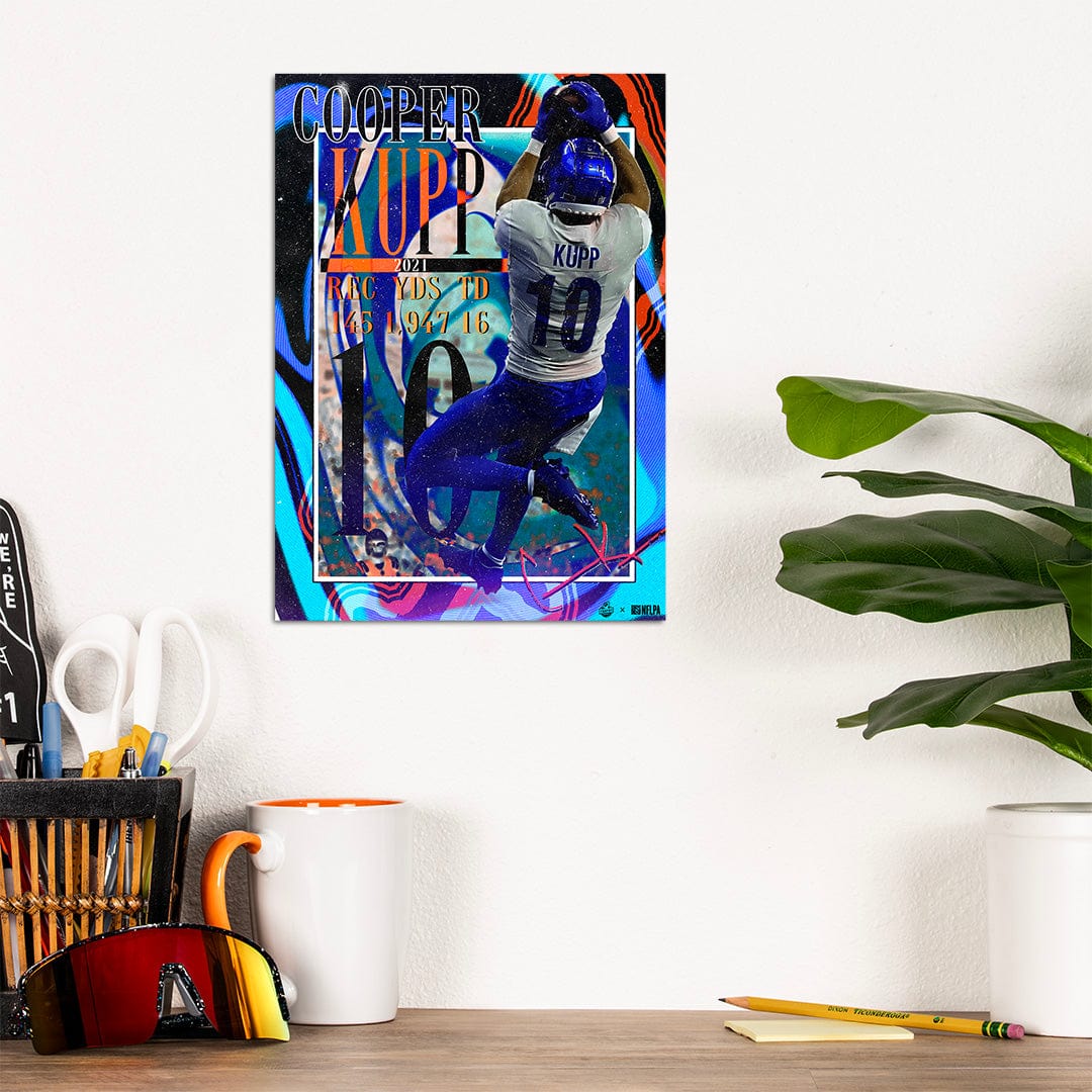 Cooper Kupp Catch Black Blue - Metal Wall Art - Image 7