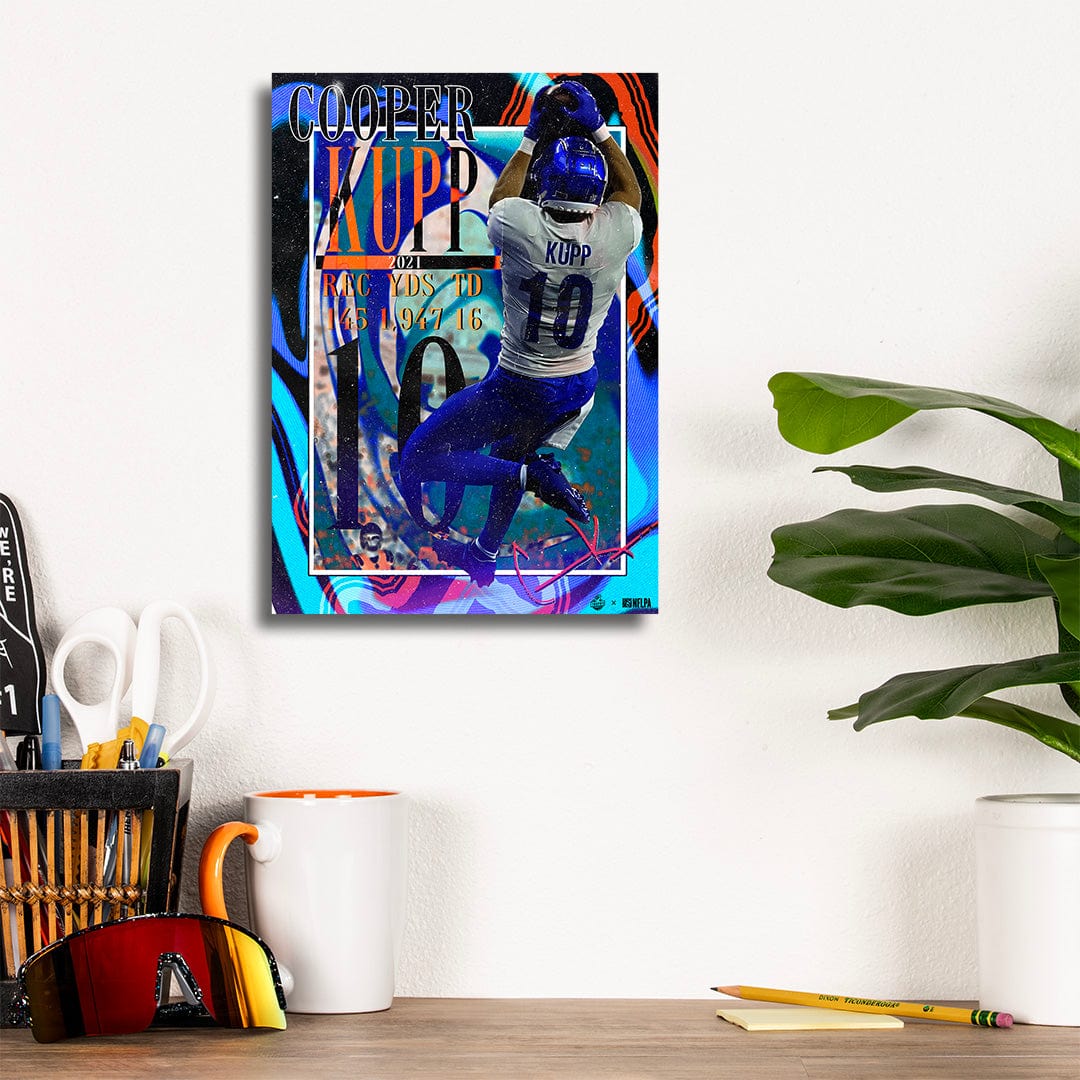 Cooper Kupp Catch Black Blue - Metal Wall Art - Image 8