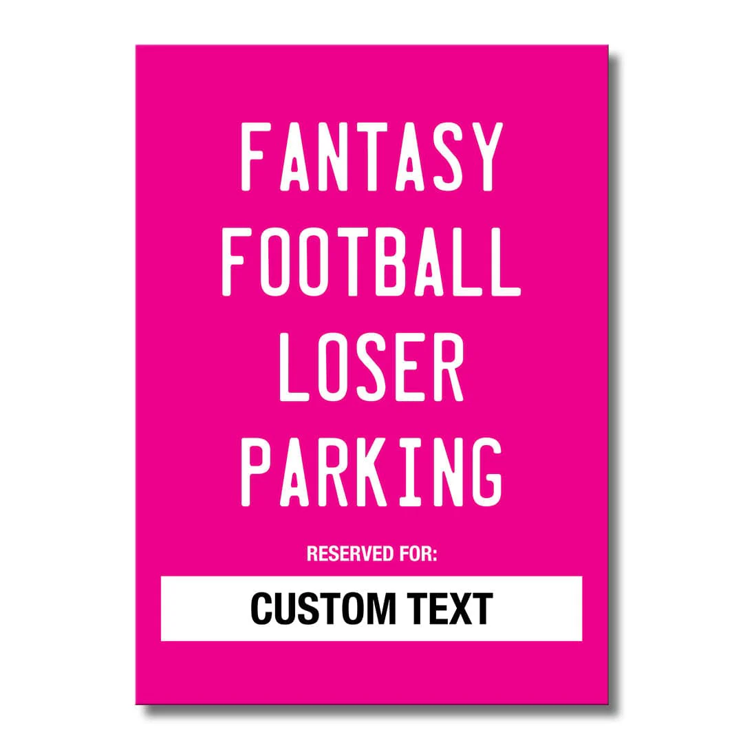 Custom Fantasy Football Loser Parking - Metal Wall Art - Image 3