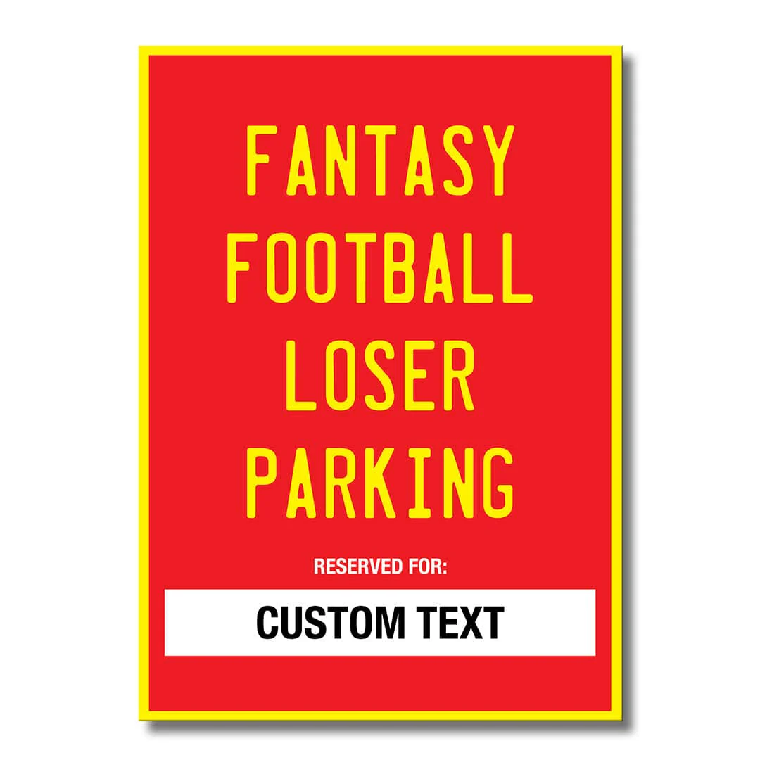 Custom Fantasy Football Loser Parking - Metal Wall Art - Image 4