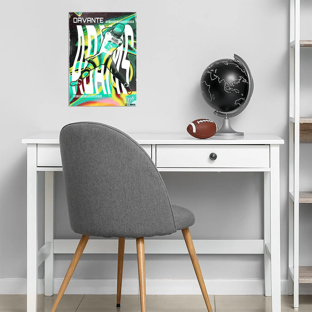 Davante Adams Psychedelic Green - Metal Wall Art - Image 3