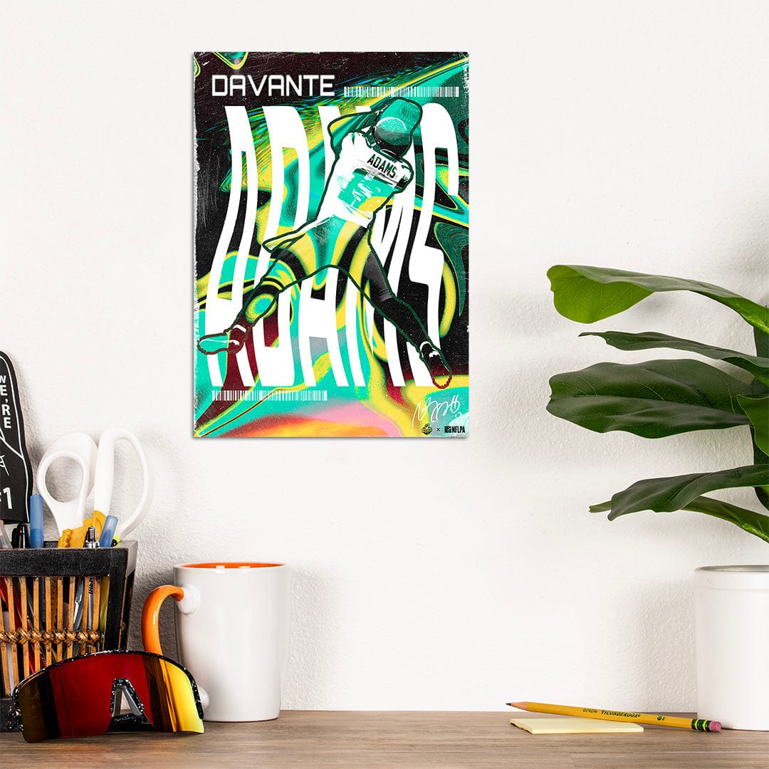 Davante Adams Psychedelic Green - Metal Wall Art - Image 7