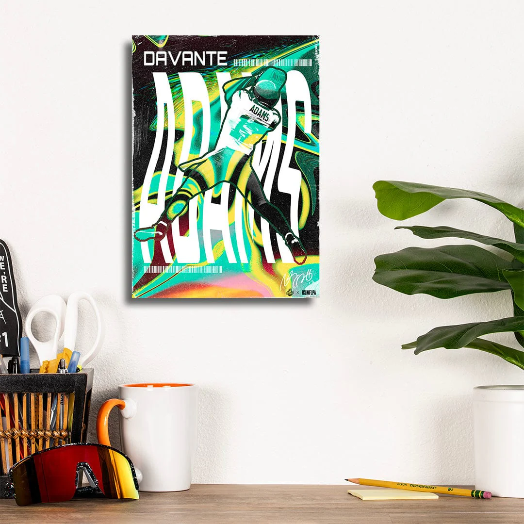 Davante Adams Psychedelic Green - Metal Wall Art - Image 8