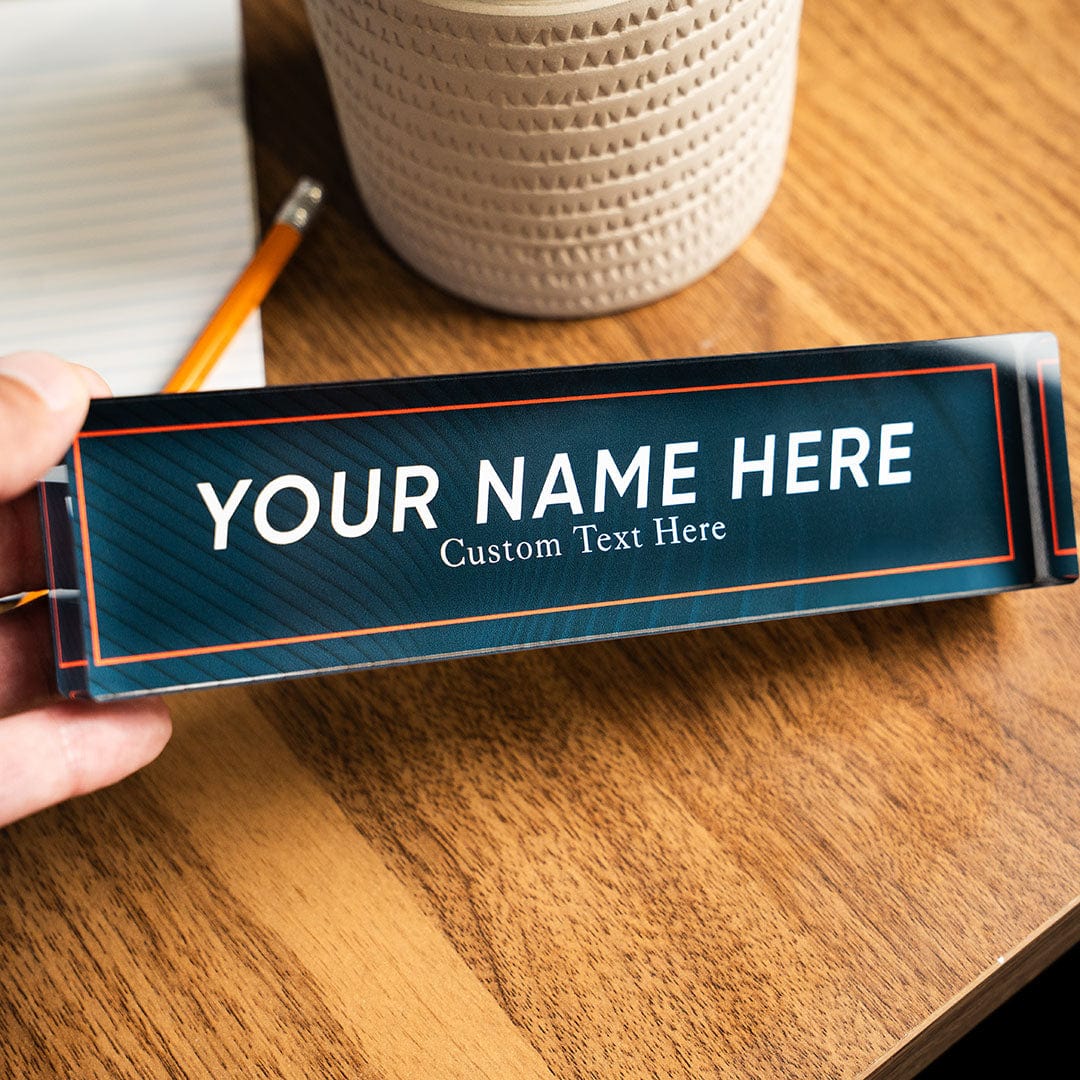 8" "Design Your Own" Acrylic Desk Name Plate - Full Color - Image 3