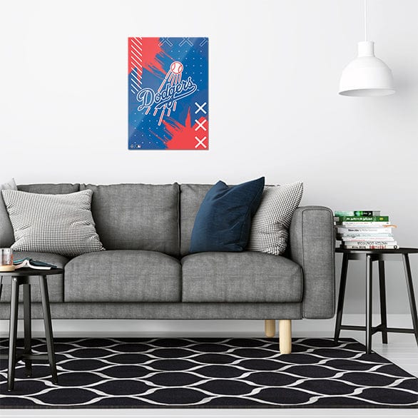 Los Angeles Dodgers Stitch Logo - Metal Wall Art - Image 3