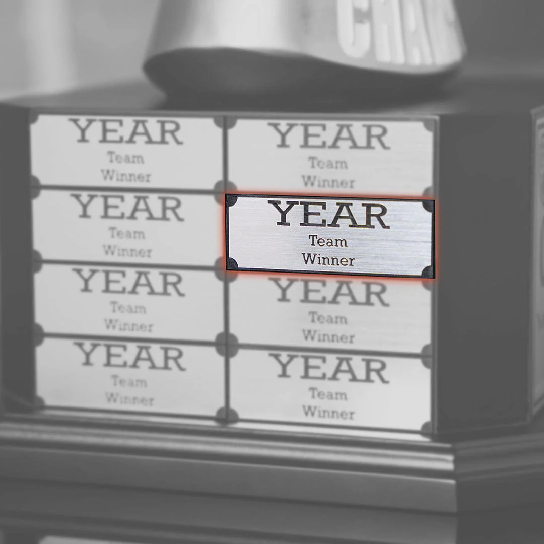Engraved Name Plate - Silver/Black - Image 4