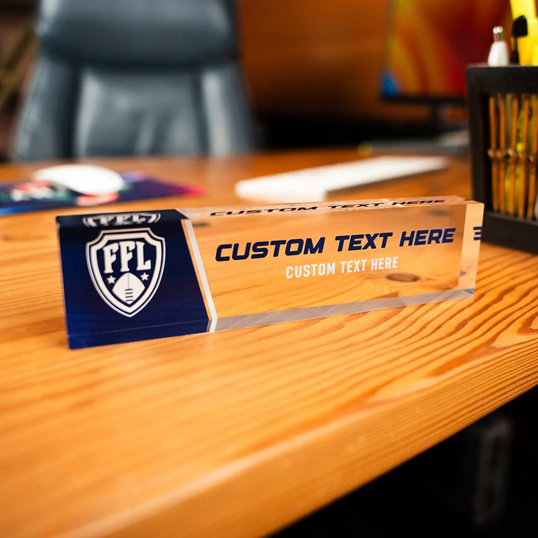 8" Fantasy Football Champion Desk Name Plate - Image 4