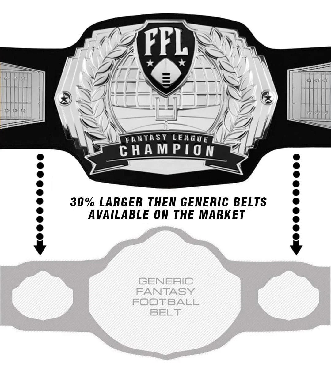 Fantasy Football Championship Belt - Silver - Image 7