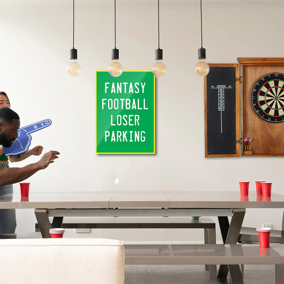 Fantasy Football Loser Parking - Metal Wall Art - Image 11