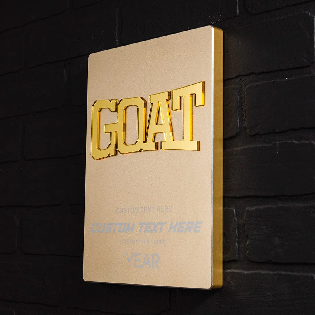 11" GOAT Custom Metal Plaque - Image 4