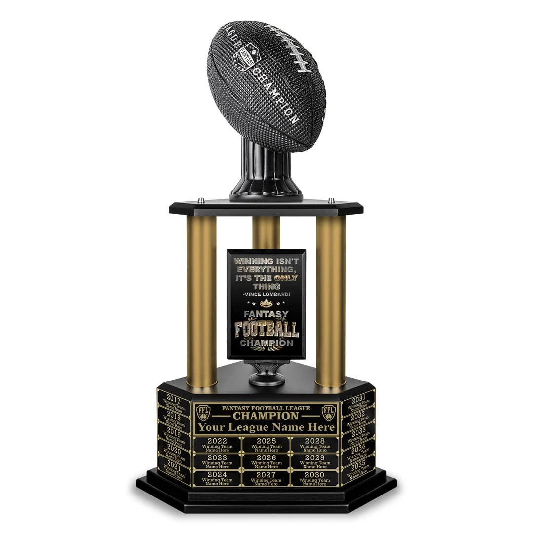 26”-36” Gold Column Fantasy Football Perpetual Trophy - Image 10