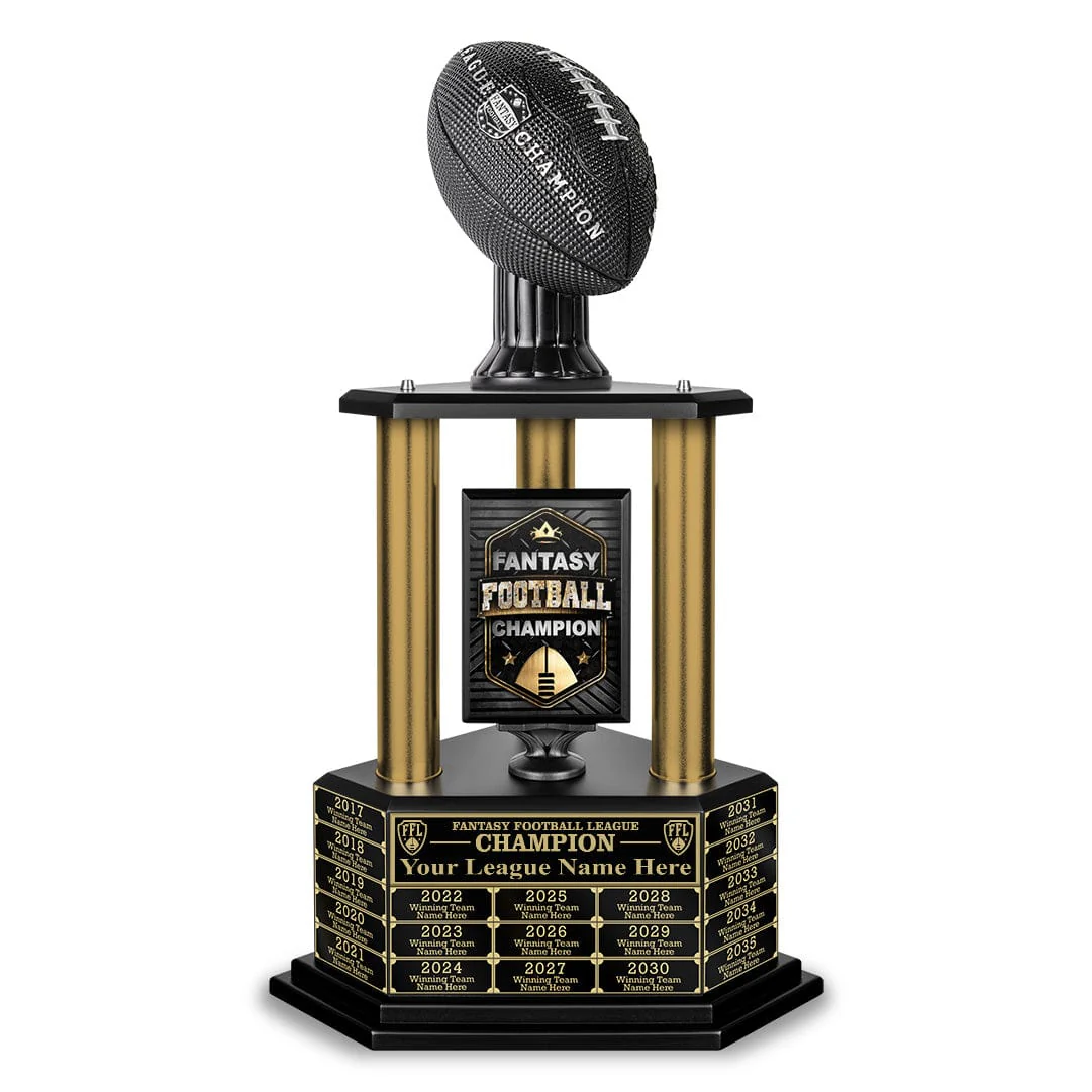 26”-36” Gold Column Fantasy Football Perpetual Trophy - Image 11