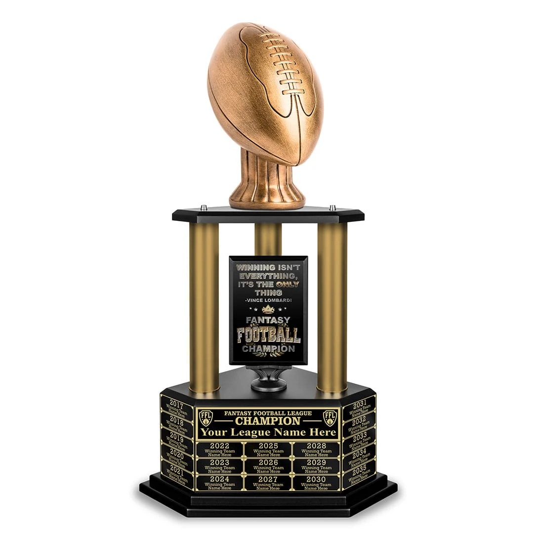 26”-36” Gold Column Fantasy Football Perpetual Trophy - Image 12