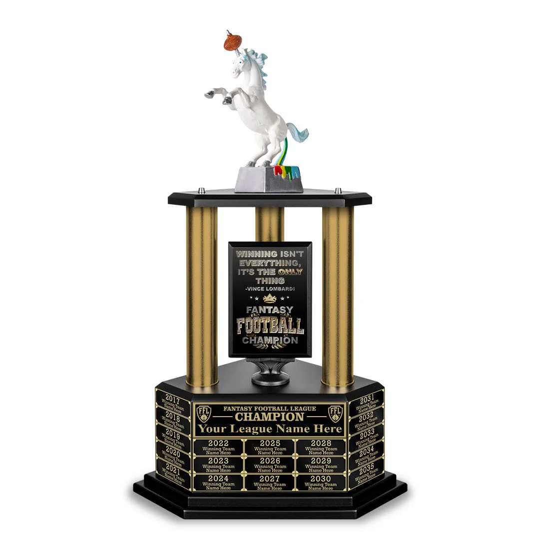 26”-36” Gold Column Fantasy Football Perpetual Trophy - Image 20