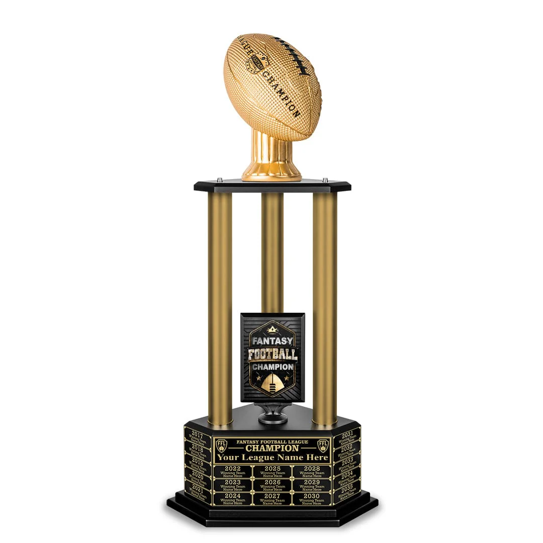 26”-36” Gold Column Fantasy Football Perpetual Trophy - Image 22