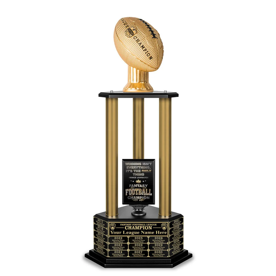 26”-36” Gold Column Fantasy Football Perpetual Trophy - Image 23