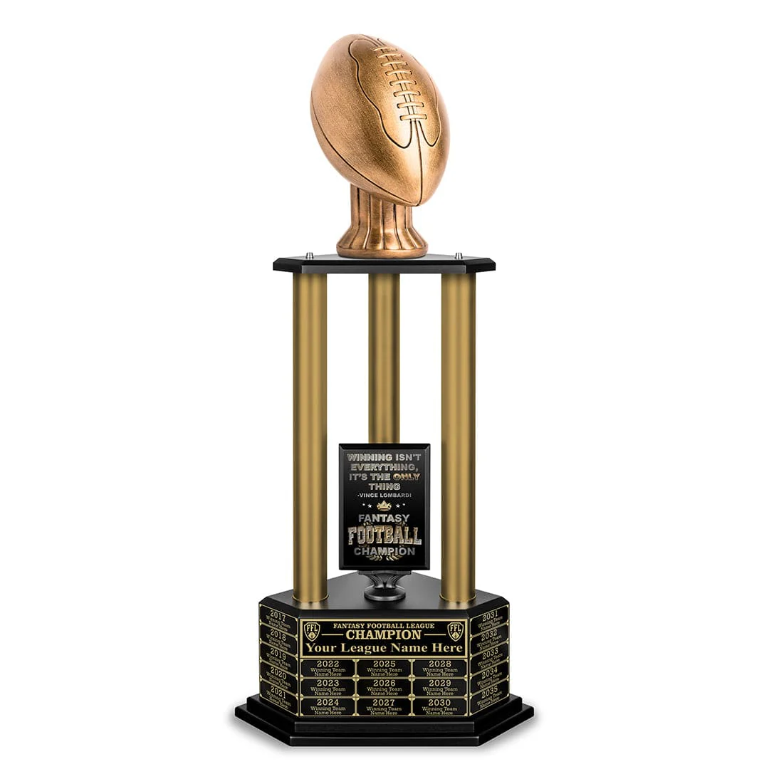 26”-36” Gold Column Fantasy Football Perpetual Trophy - Image 25