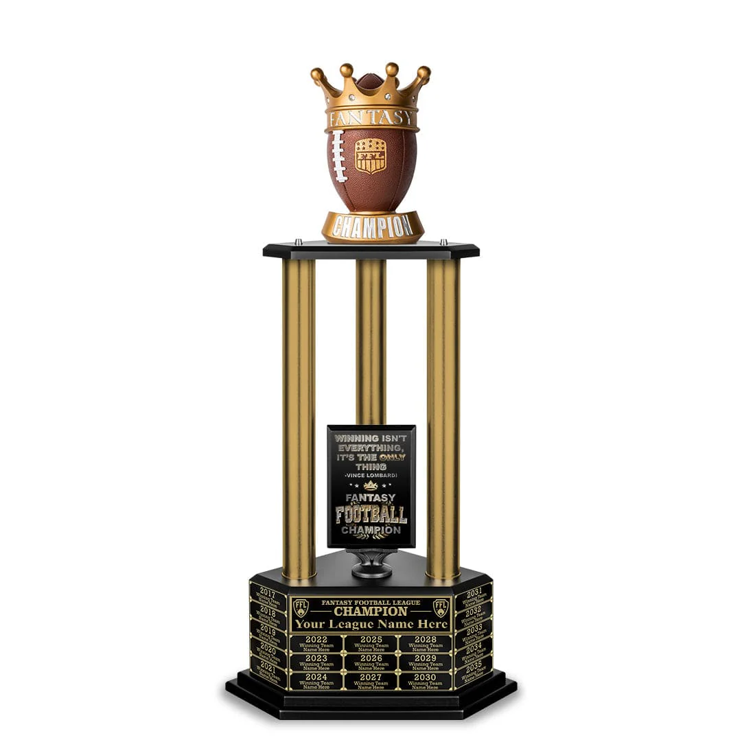26”-36” Gold Column Fantasy Football Perpetual Trophy - Image 27