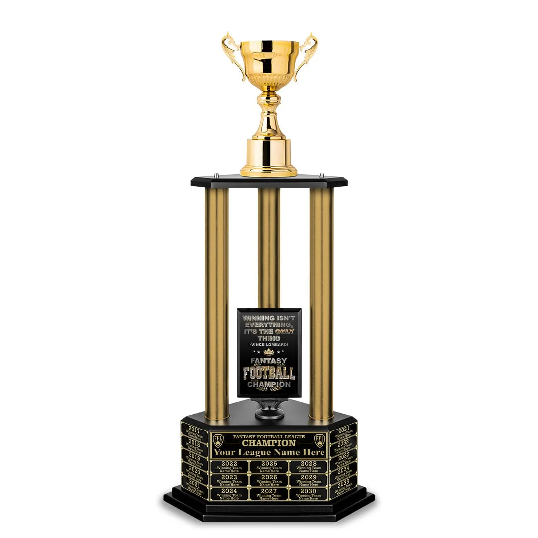 26”-36” Gold Column Fantasy Football Perpetual Trophy - Image 29