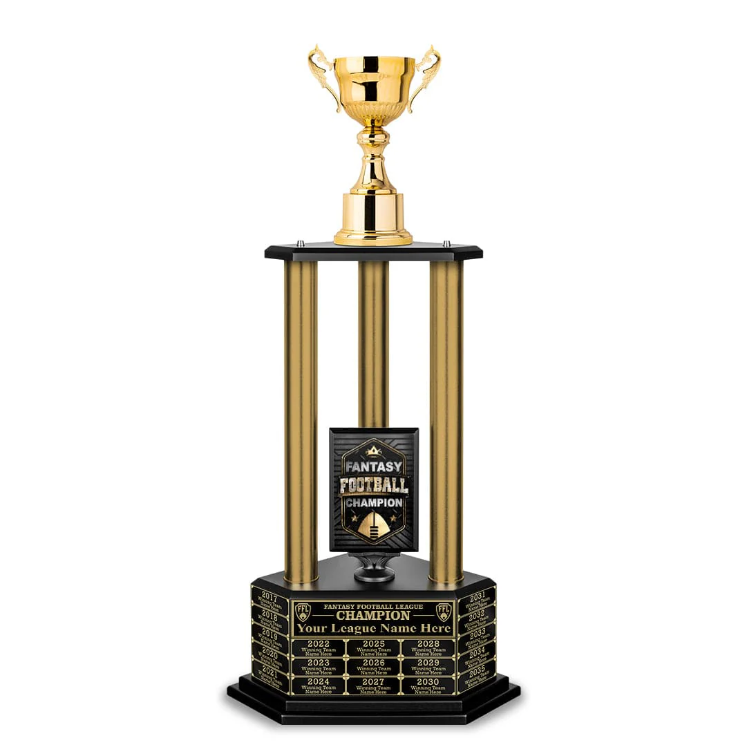 26”-36” Gold Column Fantasy Football Perpetual Trophy - Image 30