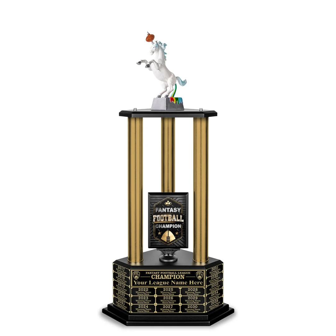26”-36” Gold Column Fantasy Football Perpetual Trophy - Image 36