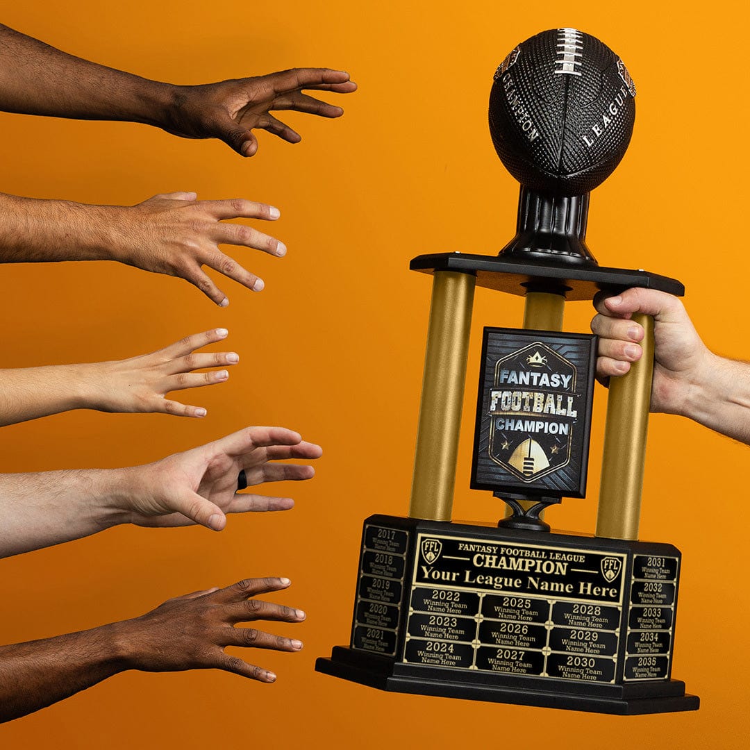 26”-36” Gold Column Fantasy Football Perpetual Trophy - Image 5