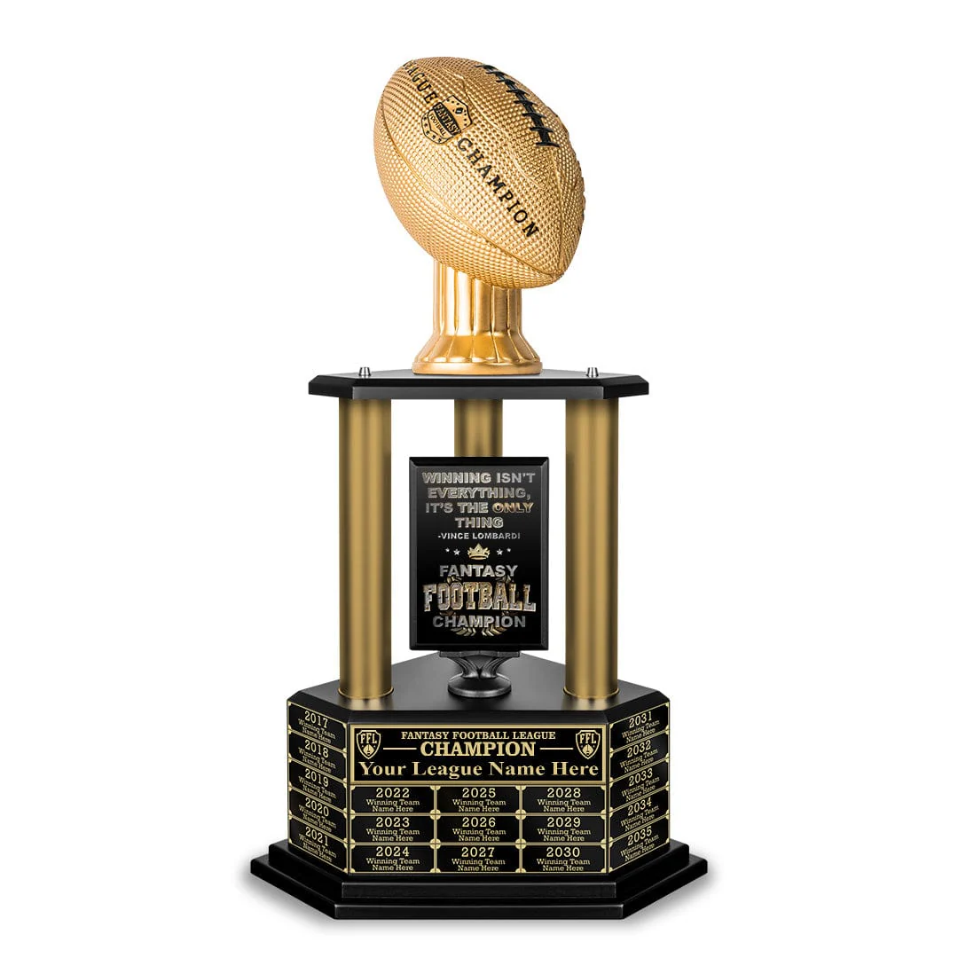 26”-36” Gold Column Fantasy Football Perpetual Trophy - Image 8