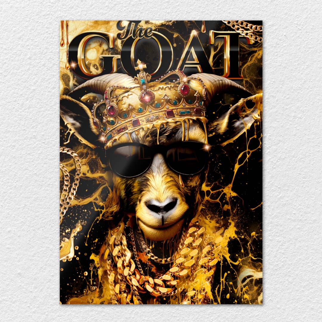 Golden GOAT - Metal Wall Art - Image 6