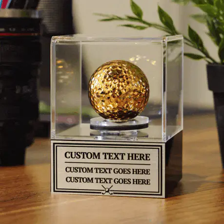 Golden Golf Ball Award Spinning Case - Image 3