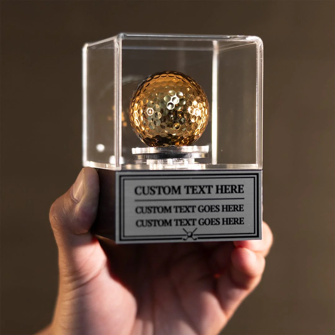 Golden Golf Ball Award Spinning Case - Image 4