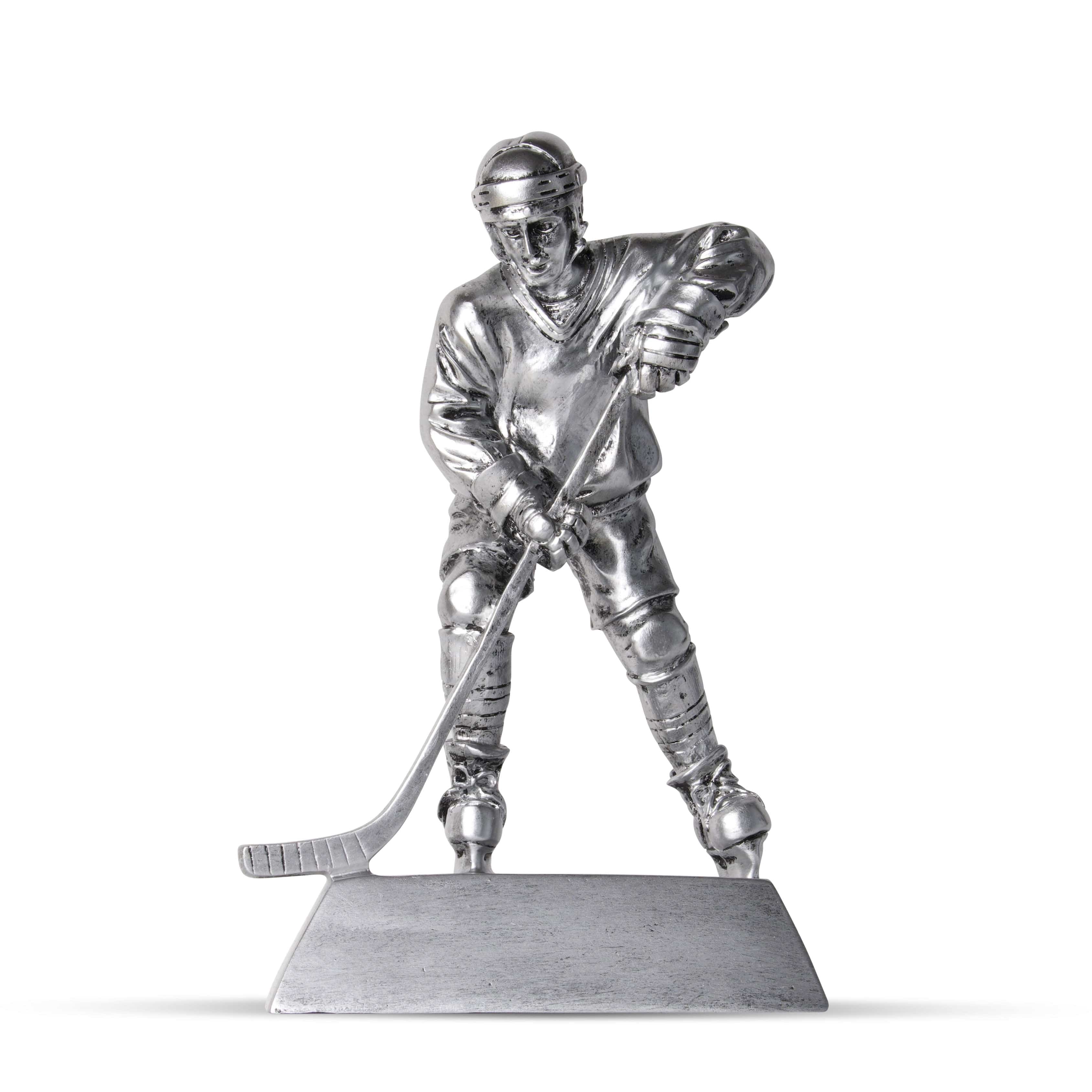 Hockey Player Trophy Topper - Black & Silver - Image 3
