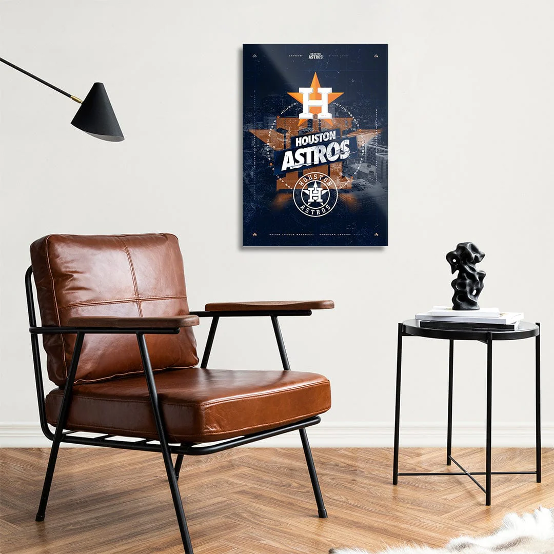 Houston Astros City Skyline Stacked - MLB Metal Wall Art - Image 3