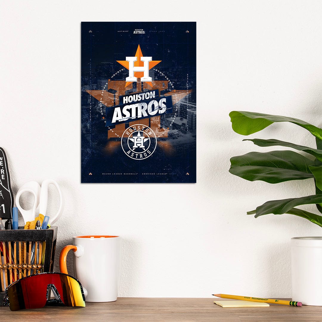 Houston Astros City Skyline Stacked - MLB Metal Wall Art - Image 6
