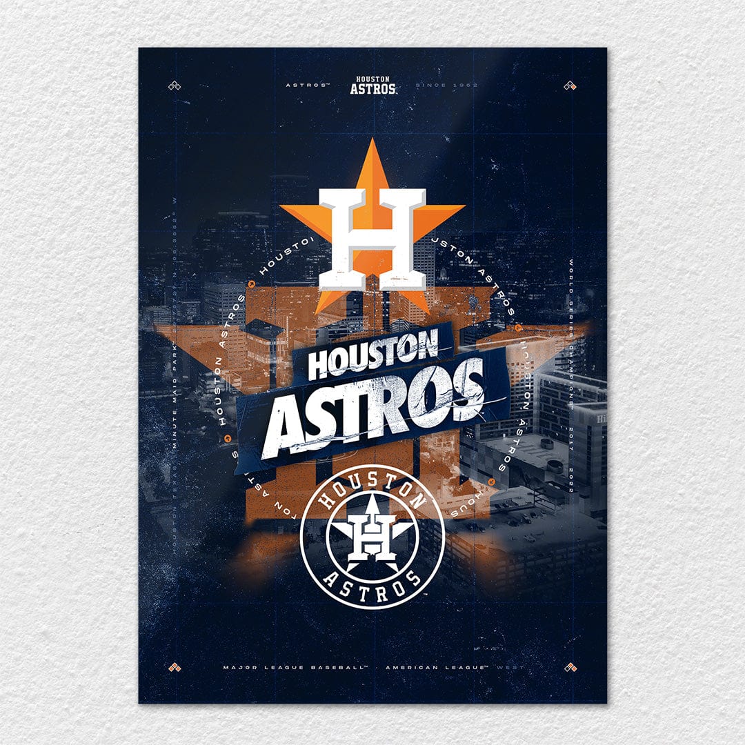 Houston Astros City Skyline Stacked - MLB Metal Wall Art - Image 7