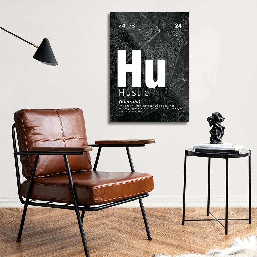 Hustle - Motivational Metal Wall Art - Image 3