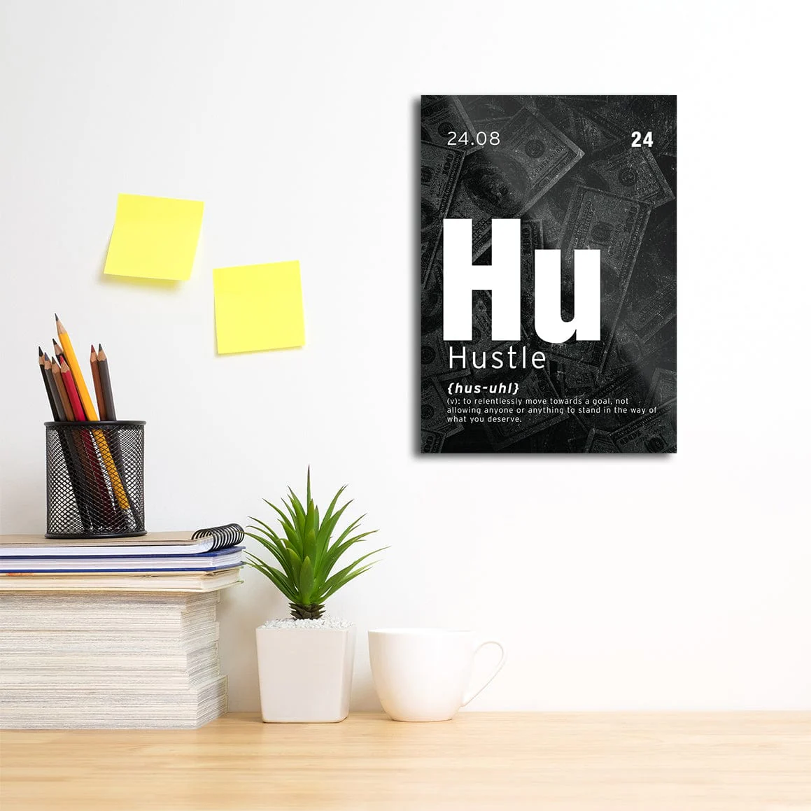 Hustle - Motivational Metal Wall Art - Image 8